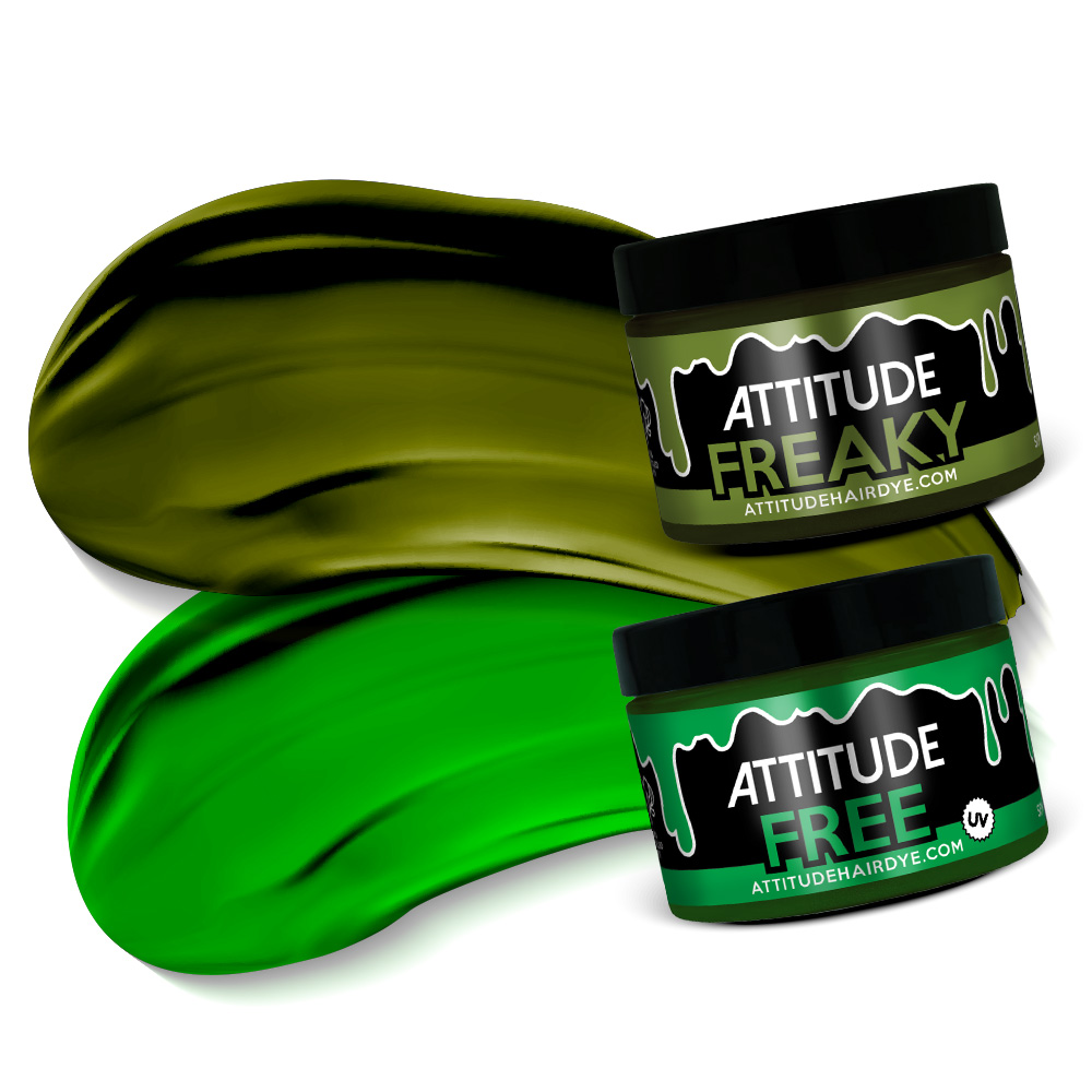 Attitude Hair Dye - POISON IVY Kit Kit de teintures capillaires semipermanentes - Olive verte/Vert